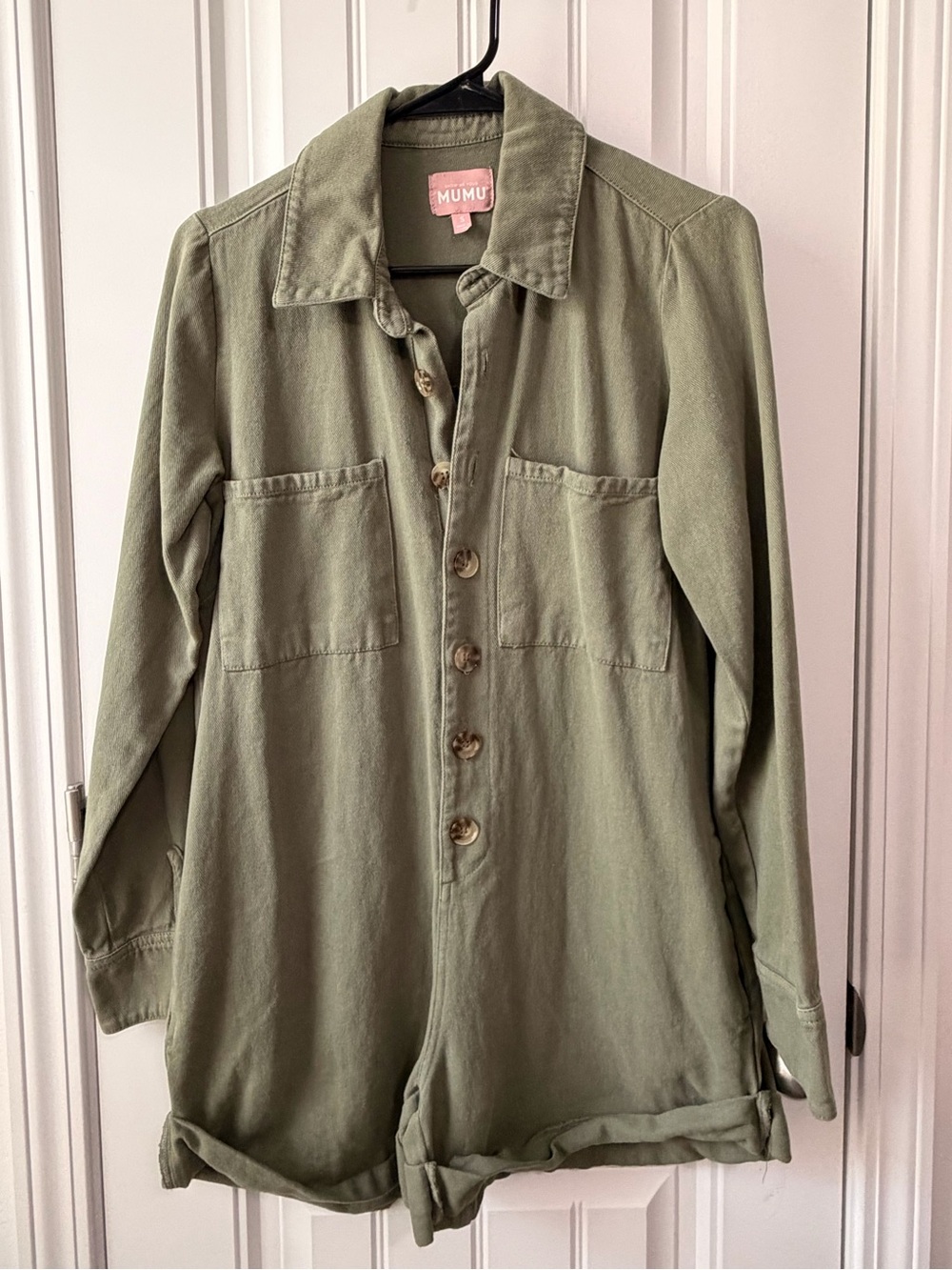 Show Me Your MuMu Olive Green Men's Button-Down Shirt